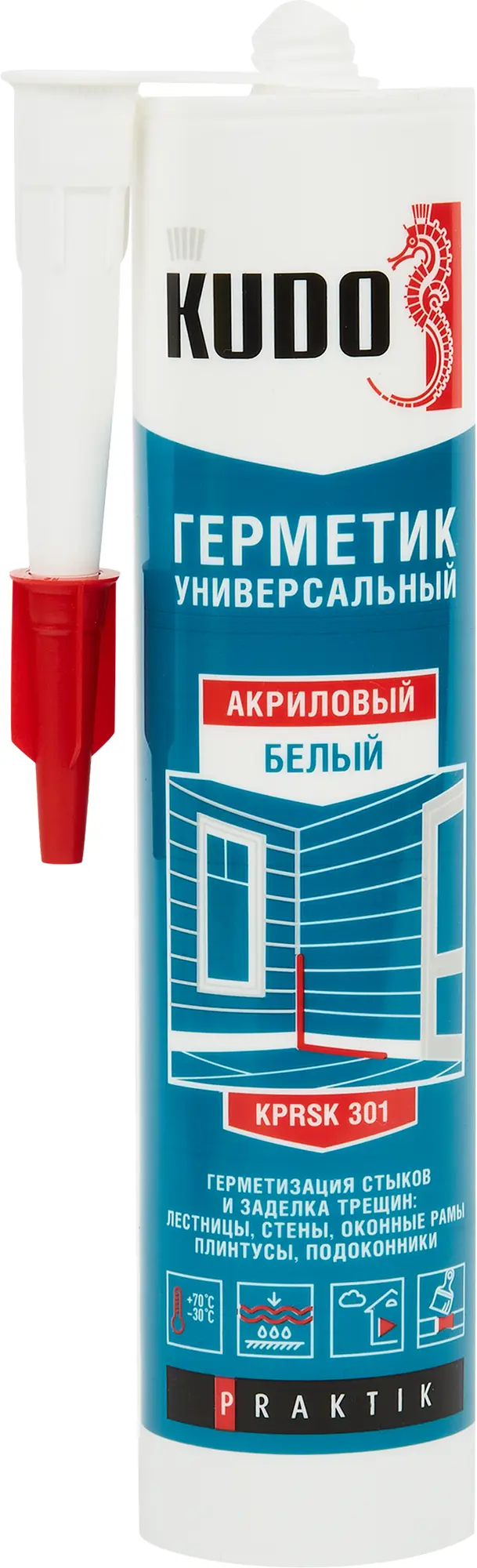 Изображение товара Герметик акриловый Kudo Praktik универсальный белый 260 мл