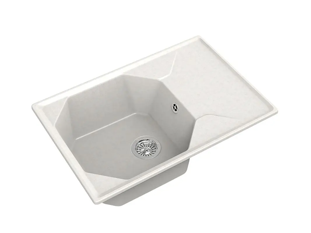 Изображение товара Мойка под столешницу Эко-м М-740 Эком 50x74x20 см искусственный камень цвет белый