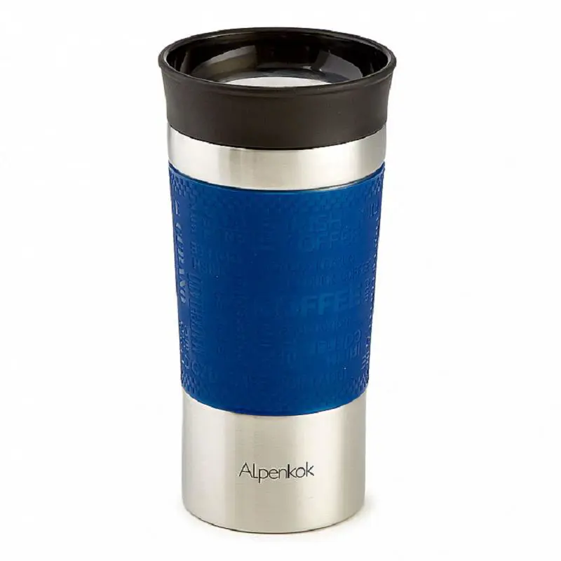 Изображение товара Термокружка Alpenkok 400 мл нержавеющая сталь цвет синий