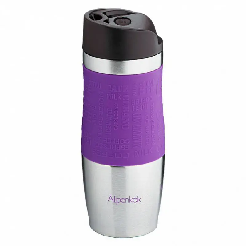 Изображение товара Термокружка Alpenkok 400 мл нержавеющая сталь цвет фиолетовый