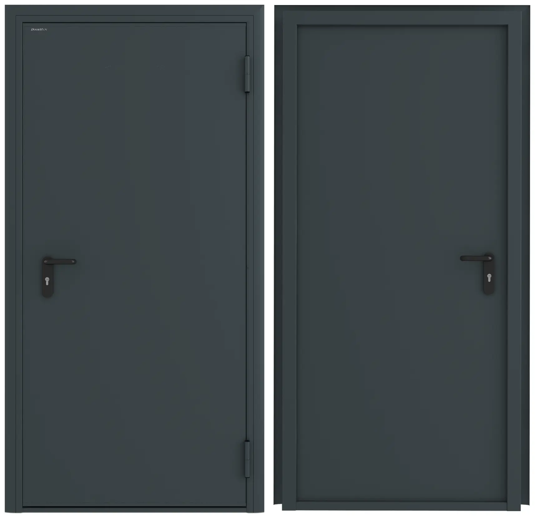 Изображение товара Техническая дверь RAL7016 88x205 см правая от DOORHAN