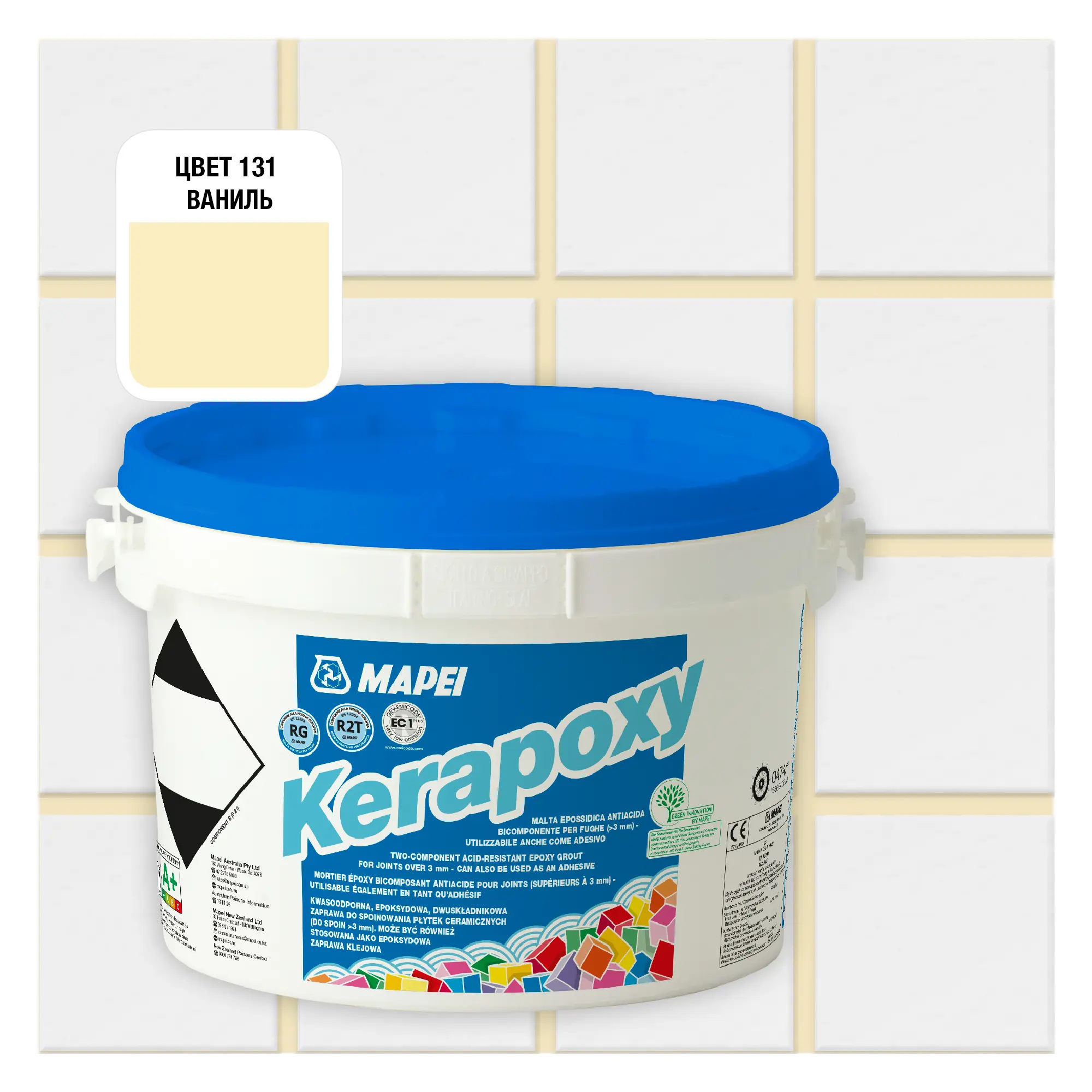Изображение товара Эпоксидная затирка Mapei Kerapoxy 131 ваниль 2 кг для швов в плитке