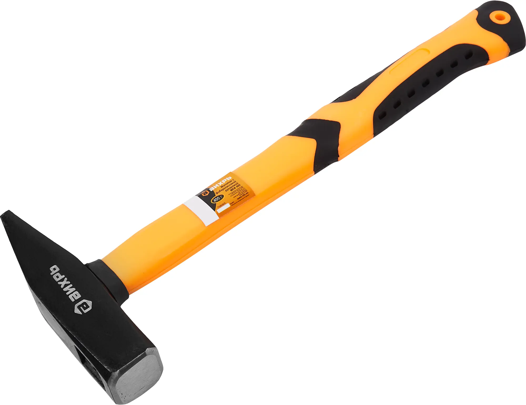 Изображение товара Молоток слесарный Вихрь 73/6/8/5 фиберглассовая рукоятка 400 г