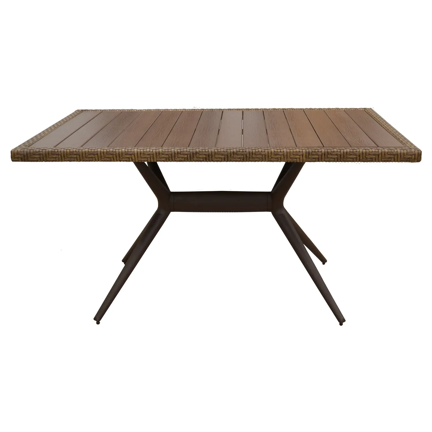 Изображение товара Нераздвижной садовый стол Терраса люкс Бали 86 см x 86 см x 76 см полипропилен коричневый