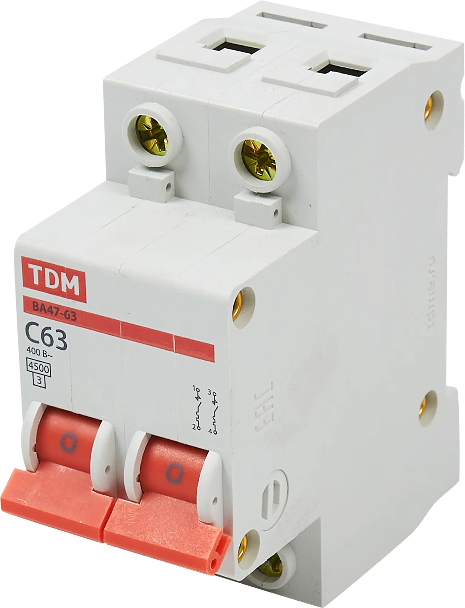 Изображение товара Автоматический выключатель TDM Electric ВА47-63 2P C63 А 4.5 кА SQ0218-0016
