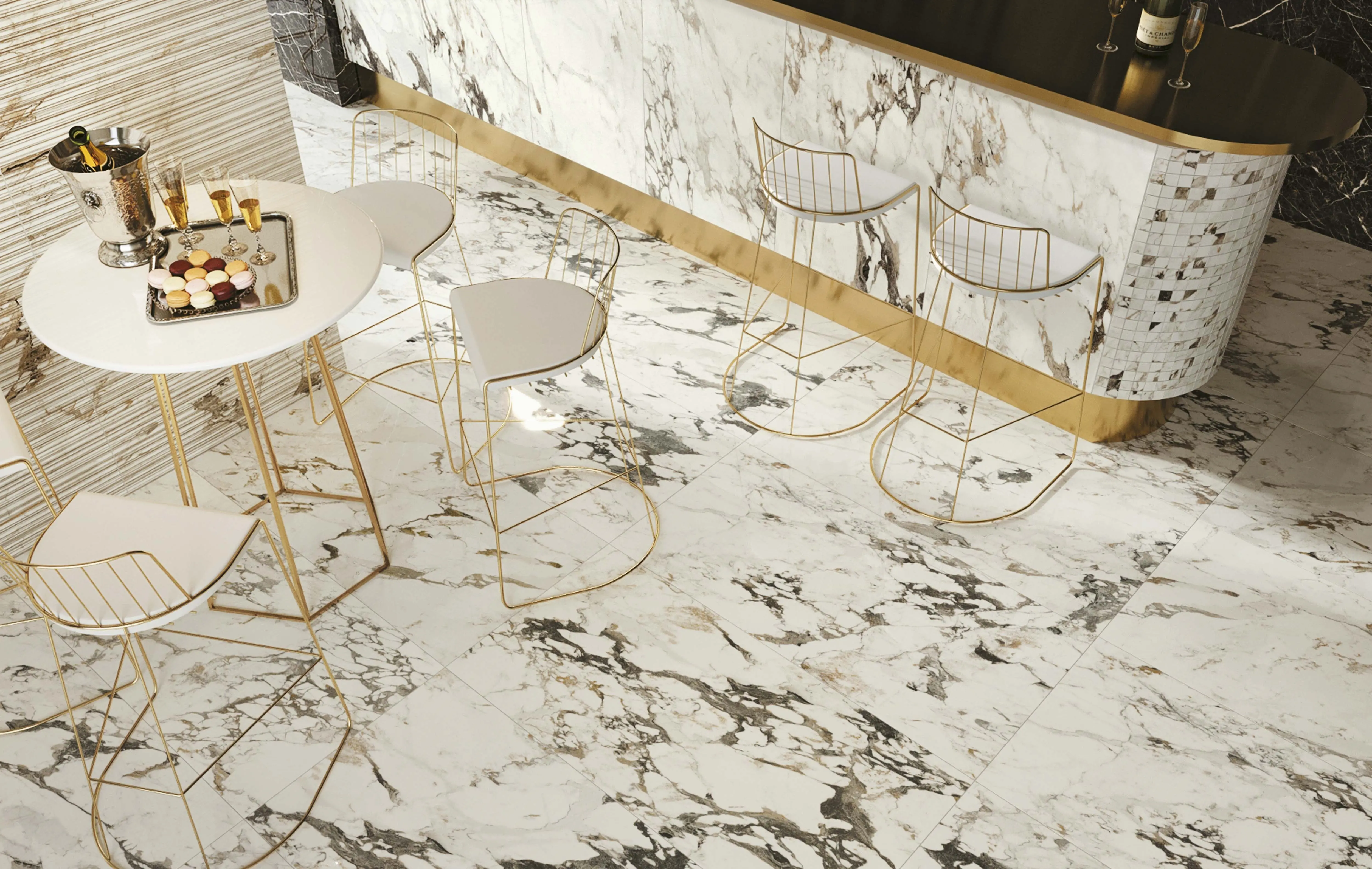 Изображение товара Керамогранит Allure Capraia 45x45 см матовый белый мраморный эффект Россия