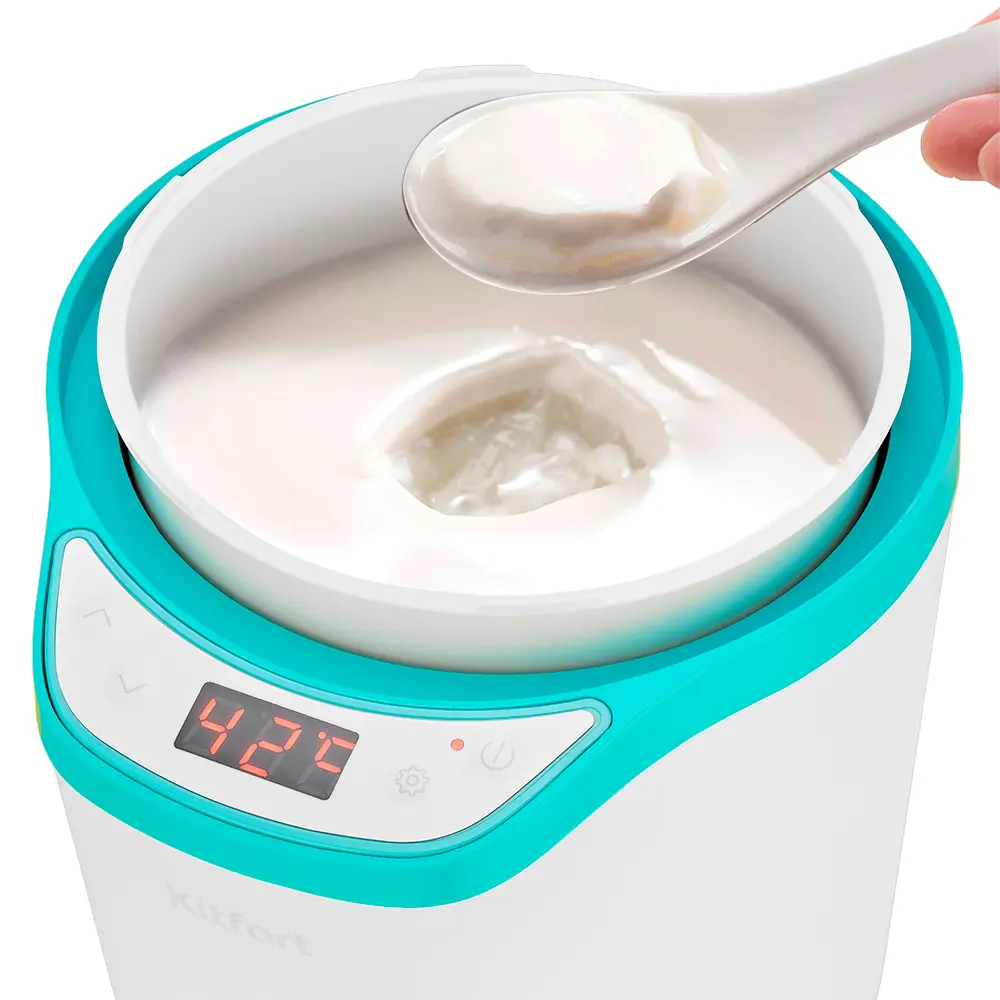 Изображение товара Йогуртница Kitfort КТ-2077-3 л цвет бирюзовый