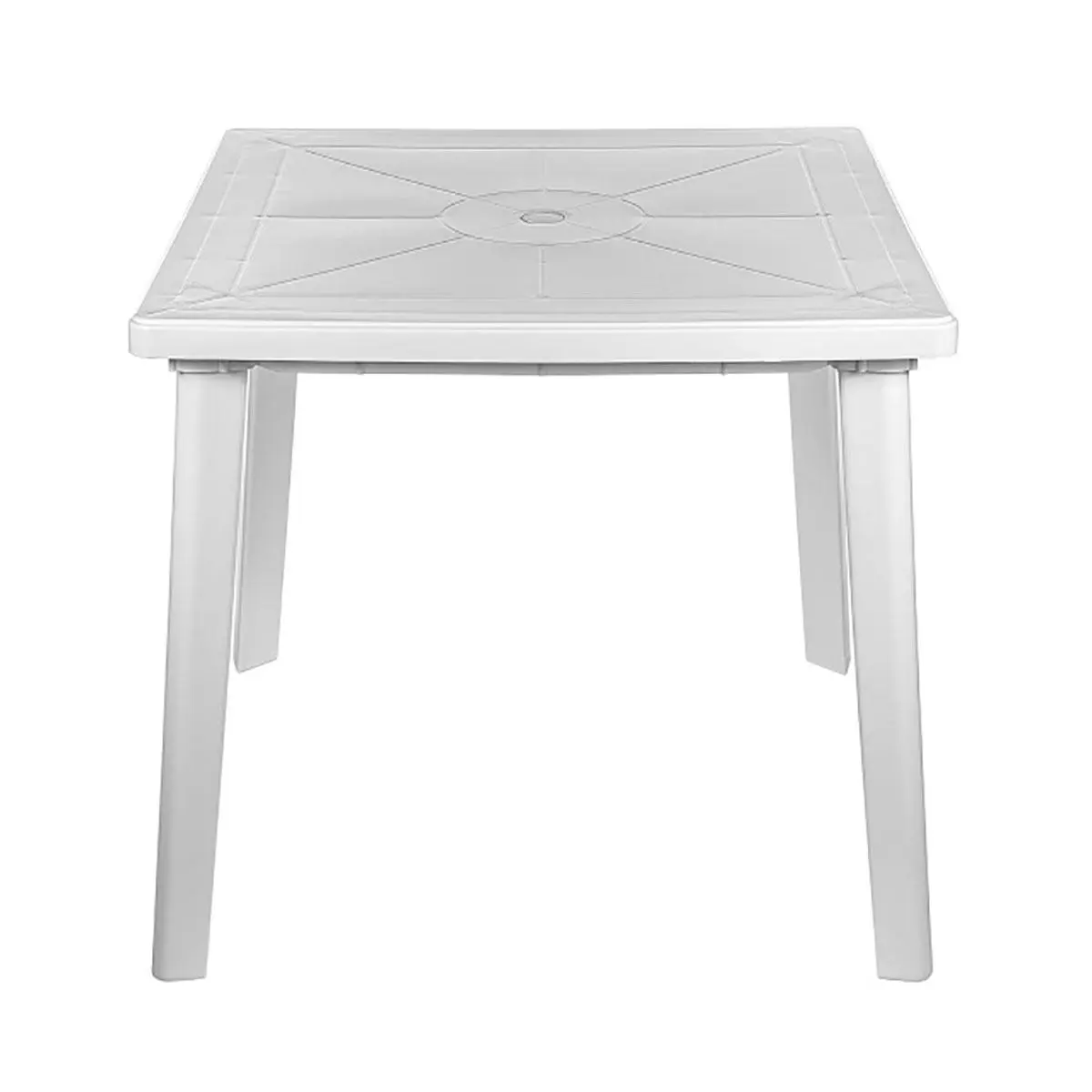 Изображение товара Нераздвижной садовый стол 130-0019 белый пластиковый для 4 человек 71x80 см