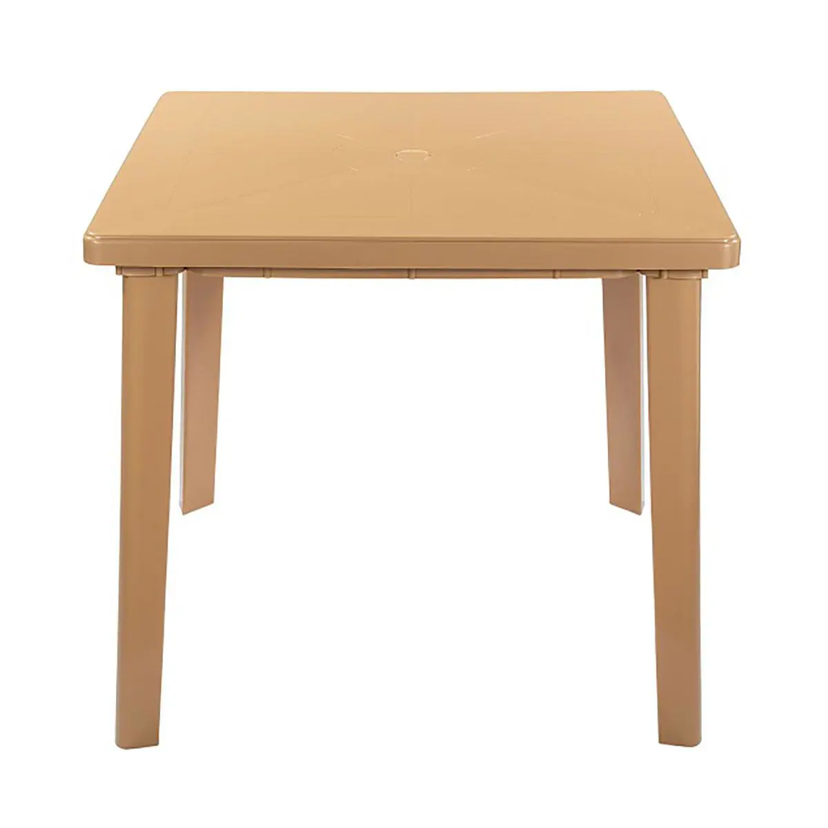 Изображение товара Садовый стол из пластика Стандарт 130-0019, квадратный, бежевый, 80х80 см, 4 места