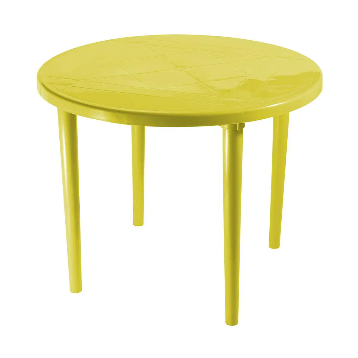 Изображение товара Садовый стол круглый из пластика 130-0022 71x90 см желтый