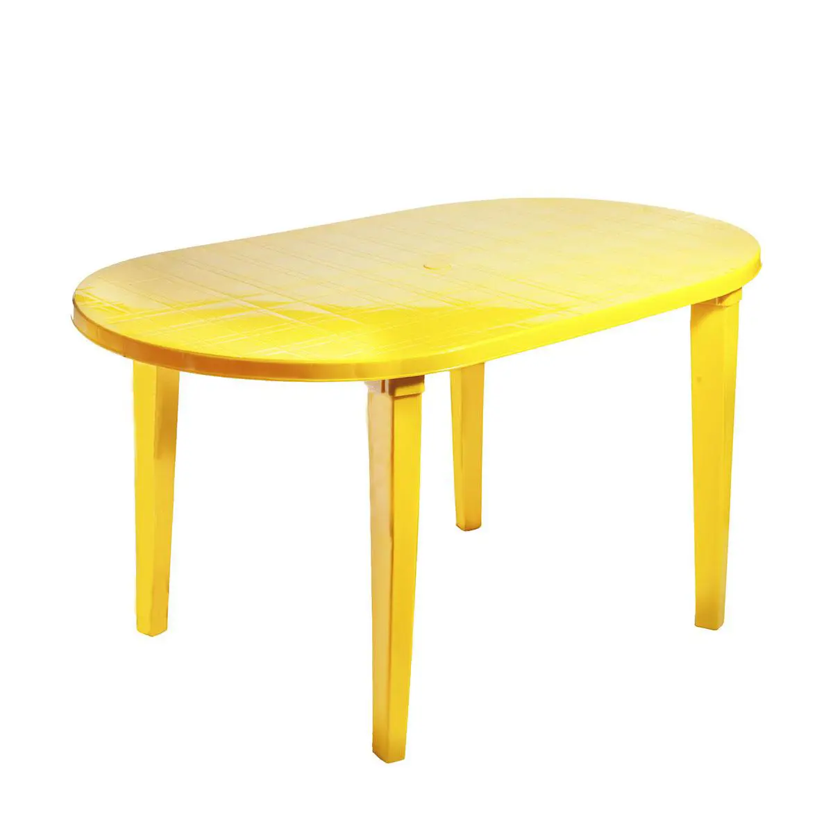 Изображение товара Нераздвижной садовый стол Стандарт пластик 130-0021 140 см x 80 см x 71 см пластик жёлтый/золотой