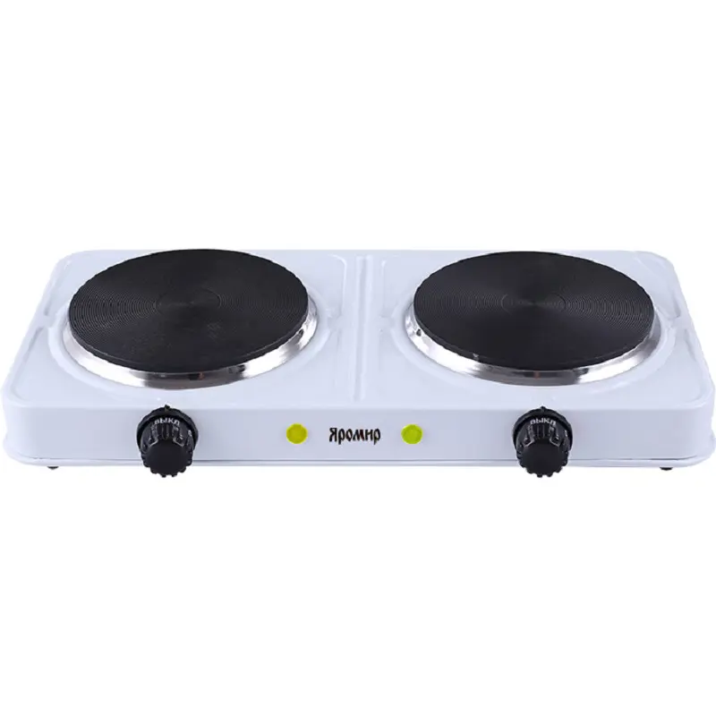 Изображение товара Электрическая настольная плита Яромир ЯР-3503 26.50 см 2 конфорки цвет белый