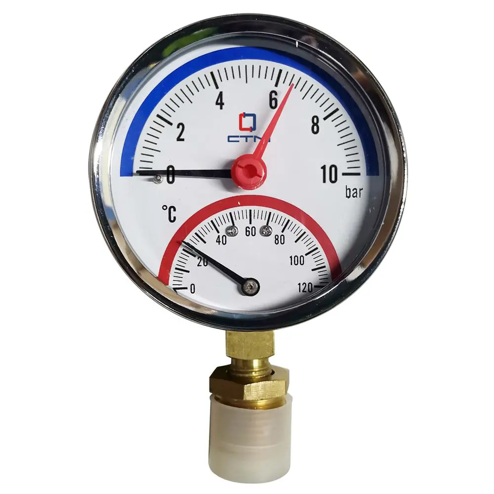 Изображение товара Термоманометр радиальный СТМ 1/4" 10 бар