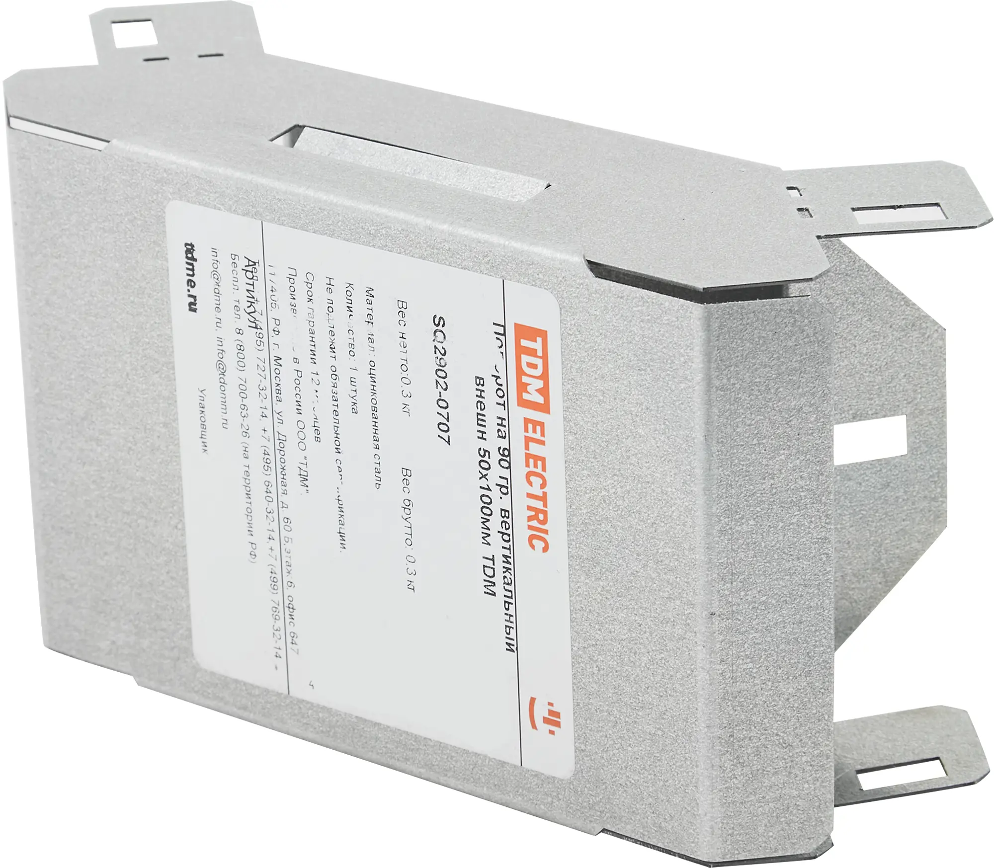 Изображение товара Поворот для кабель-канала внешний TDM Electric 100x50 мм цвет серый