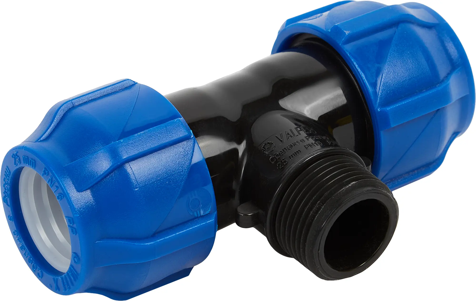 Изображение товара Тройник комбинированный Valfex 25x3/4x25 мм для водопровода из полипропилена