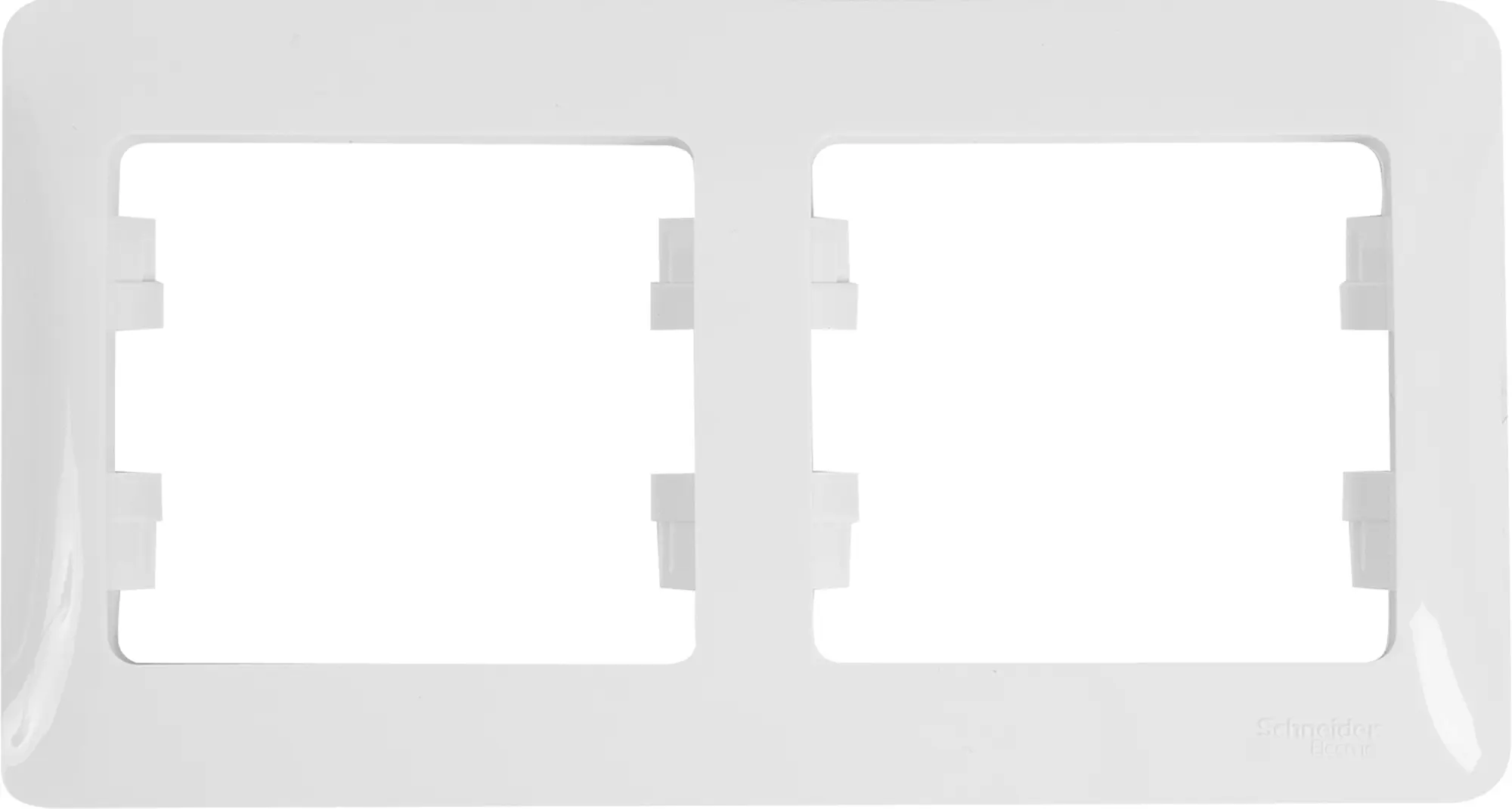 Изображение товара Рамка для розеток и выключателей Systeme Electric Glossa 2 поста двойная цвет молочный