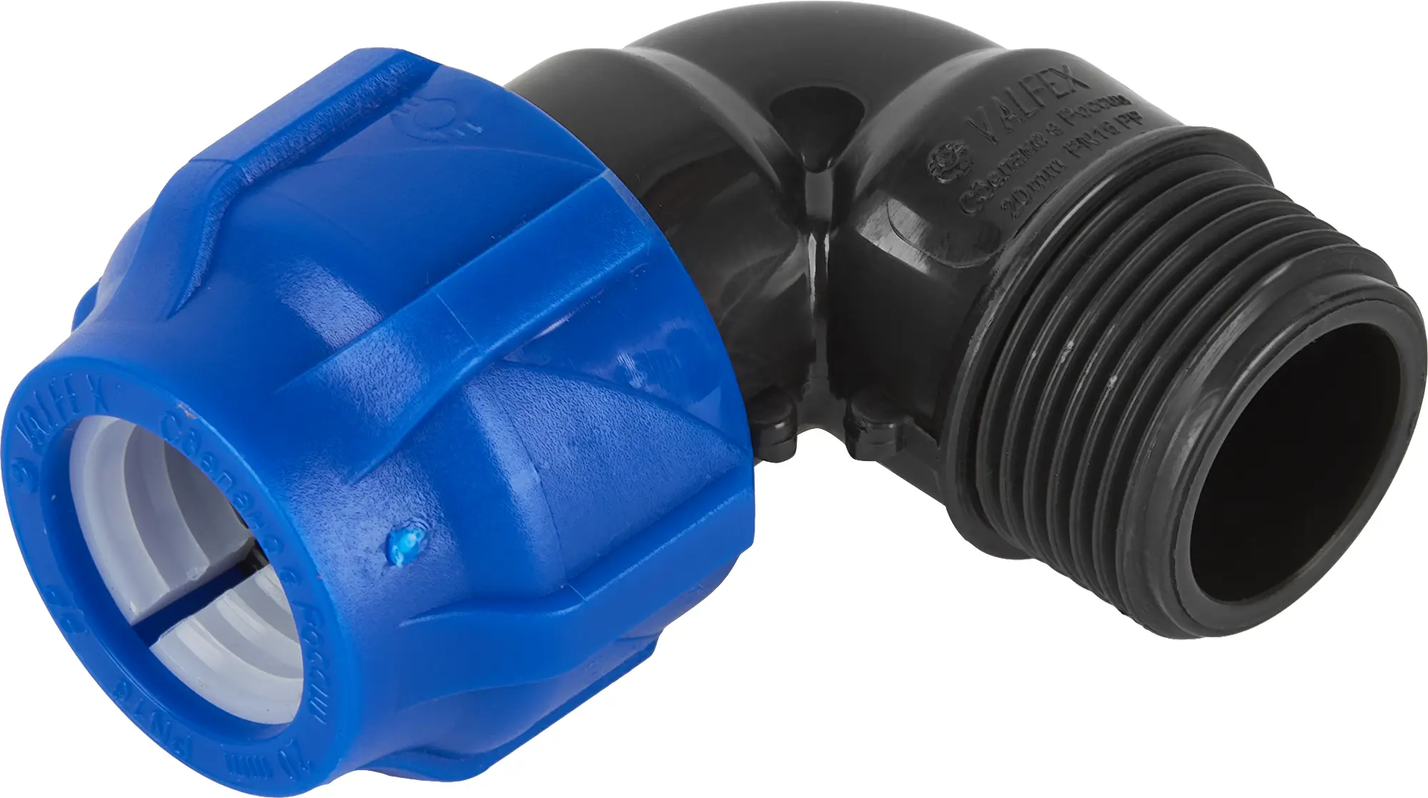 Изображение товара Отвод 90° Valfex 3/4"x20 мм НР полипропилен