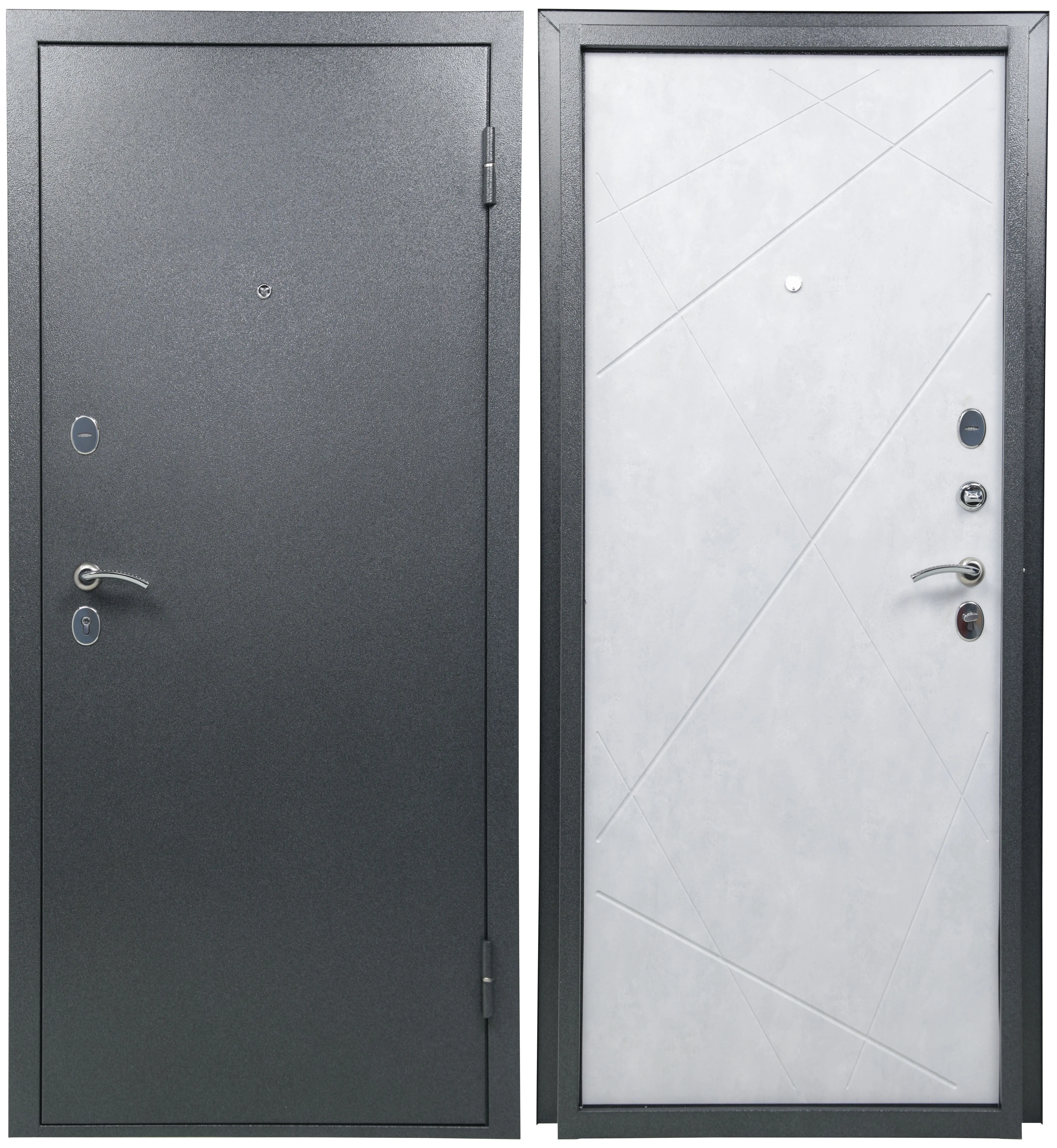 Изображение товара Металлическая дверь ДИАГОНАЛЬ 205x96 см, правая, бетон