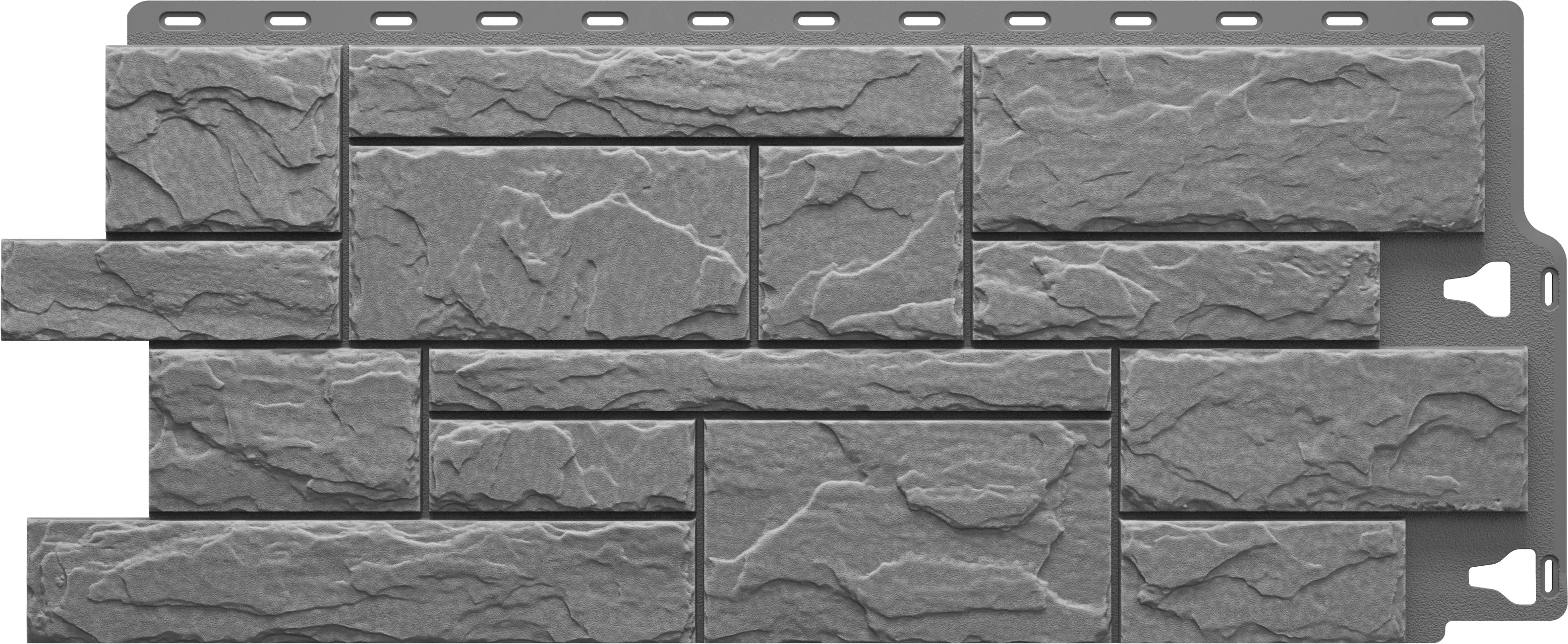 Изображение товара Фасадная панель Docke Dacha Камень крупный серый 0.38 м² для облицовки фасадов