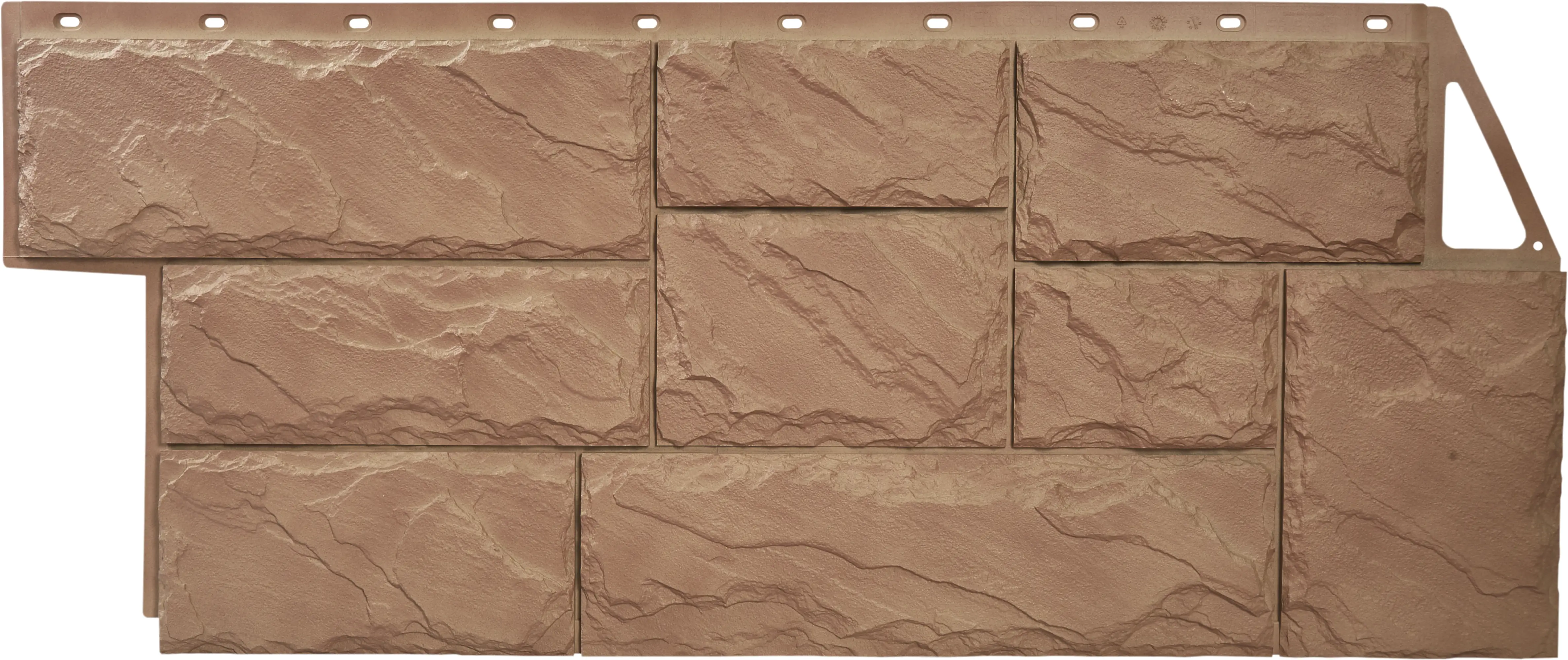 Изображение товара Фасадная панель FineBer Камень крупный цвет терракотовый