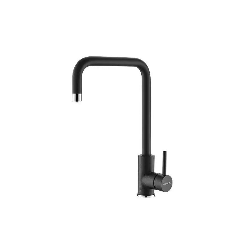 Изображение товара Смеситель для кухни однорычажный Alveus Dual излив 25.70 см латунь цвет черный