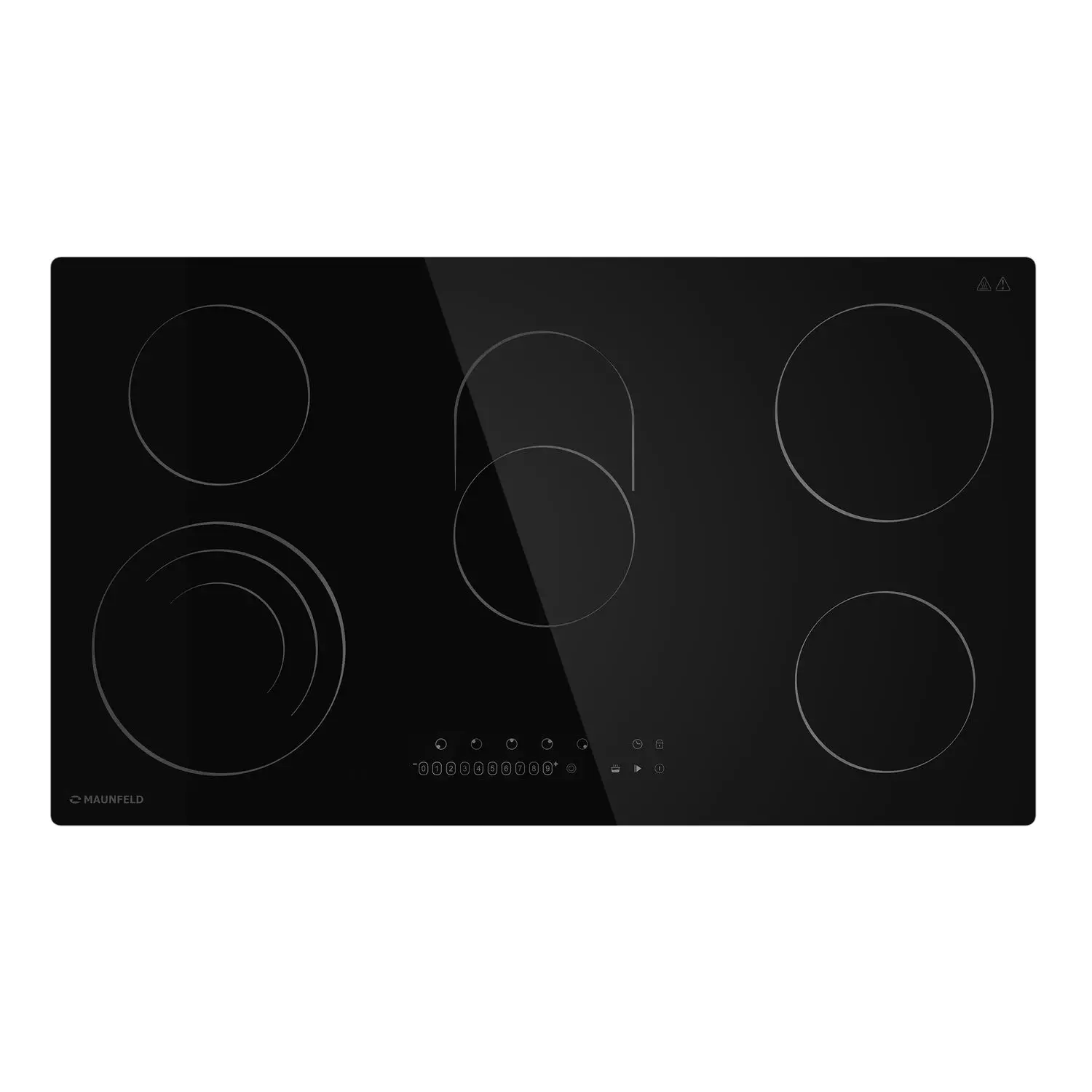 Изображение товара Электрическая варочная панель Maunfeld CVCE905SMTBK 90 см 4 конфорки черный стильная