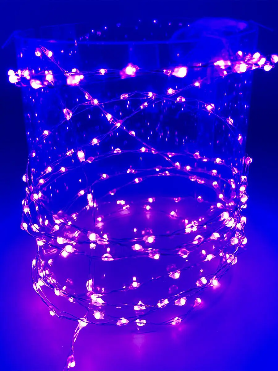 Изображение товара Электрогирлянда универсальная Магия праздника Роса 3м 189 ламп фиолетовый свет