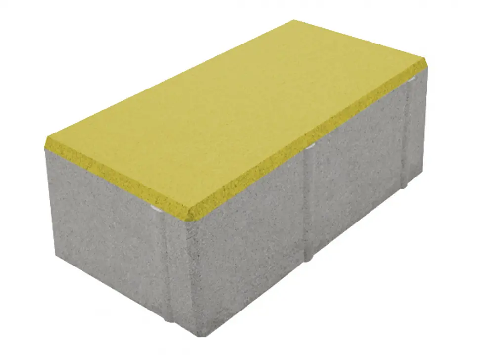 Изображение товара Плитка тротуарная двухслойная Призма 200x100x60 мм цвет желтый