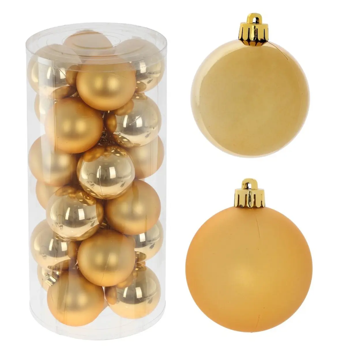 Изображение товара Украшение новогоднее Шар 753643 ПВХ 14.5x31 см золотое 24 шт