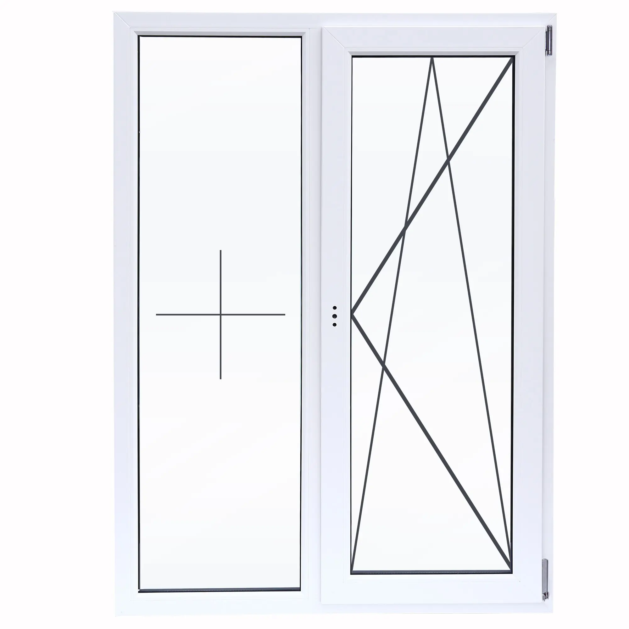 Изображение товара Двустворчатое пластиковое окно VEKA 1270x1000 мм для дачи с повышенной теплоизоляцией