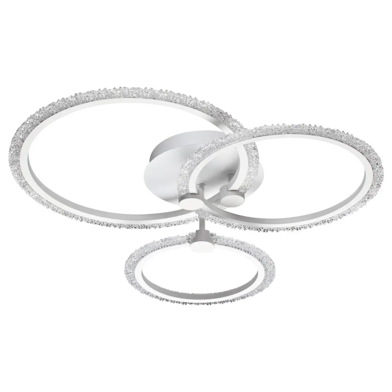 Изображение товара Люстра потолочная Novotech Over 358927 LED 45W круги цвет белый/хрусталь