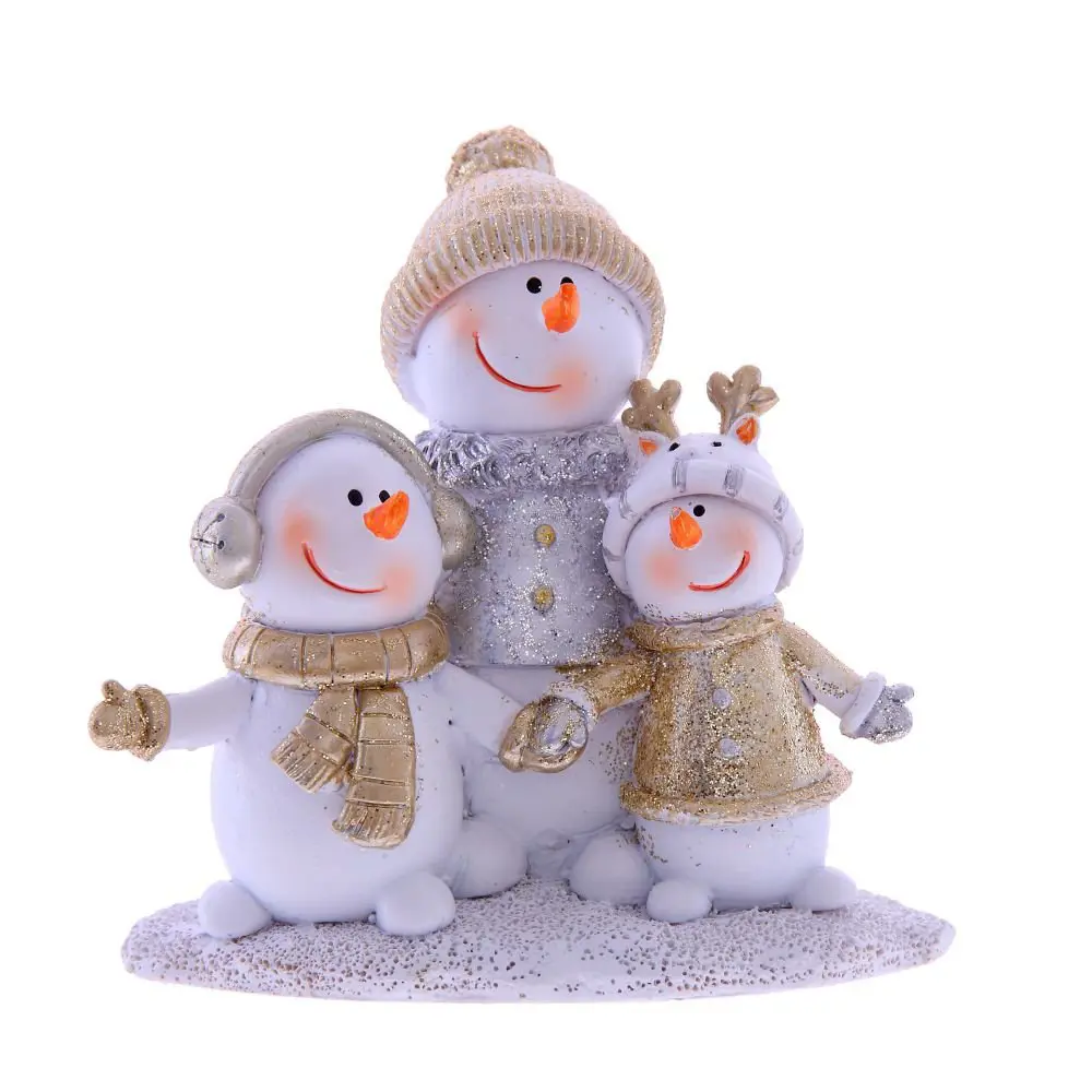 Изображение товара Новогоднее украшение Снеговики 5x10x10 см цвет белый