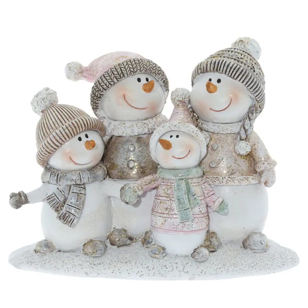 Изображение товара Новогоднее украшение Снеговики 5x11x13 см цвет бежевый