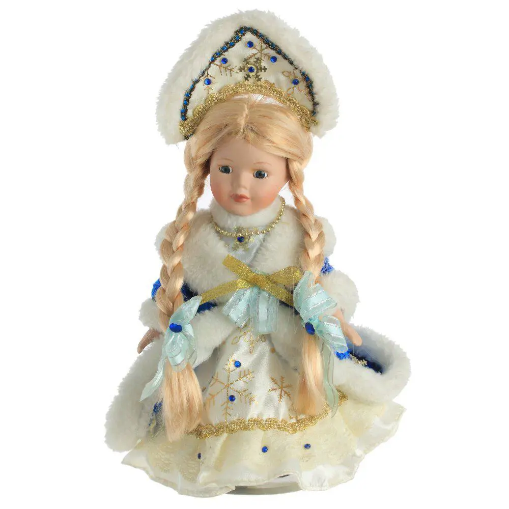 Изображение товара Новогоднее украшение Снегурочка Jiangsu Holly Everlasting Inc 8x31x15 см цвет белый/синий