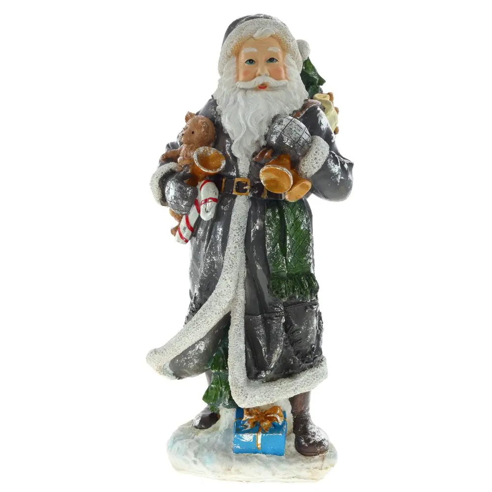 Изображение товара Новогоднее украшение Дед Мороз 18.5x45x21 см цвет серебряный