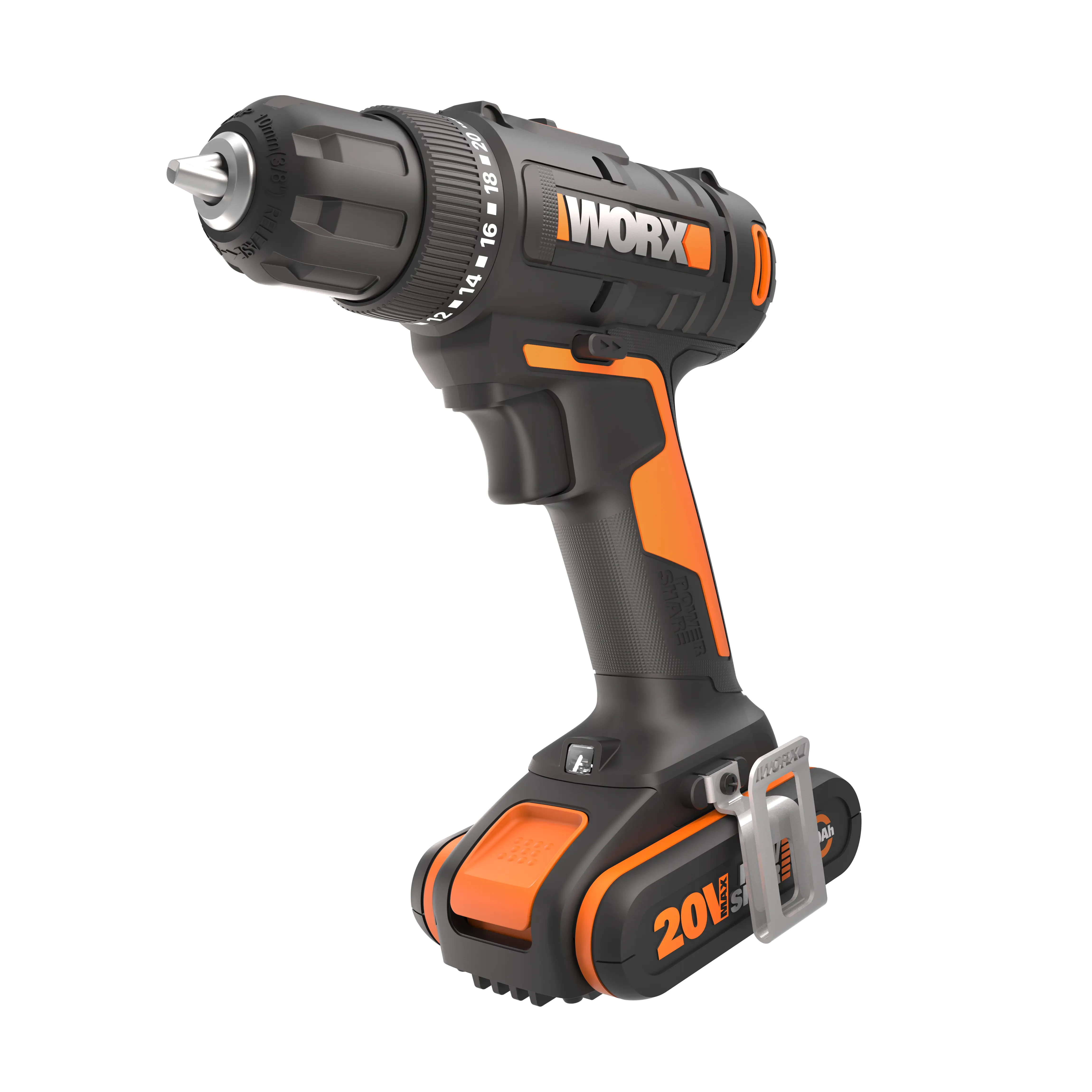 Изображение товара Аккумуляторная дрель-шуруповерт Worx WX100 20V, компактный и легкий инструмент