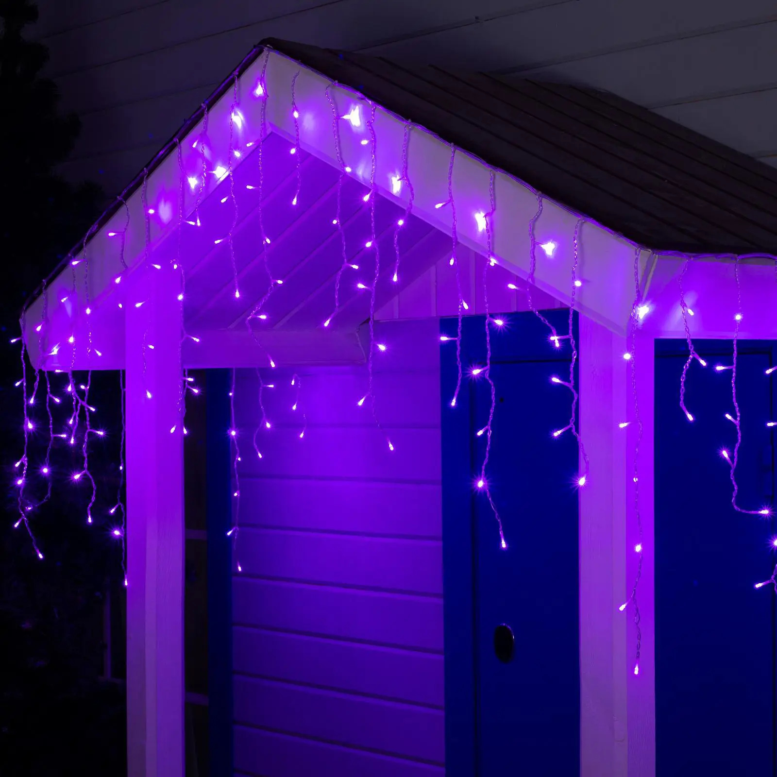 Изображение товара Электрогирлянда универсальная Luazon lighting 187271 бахрома 4x4 м 180 ламп фиолетовый 8 режимов работы