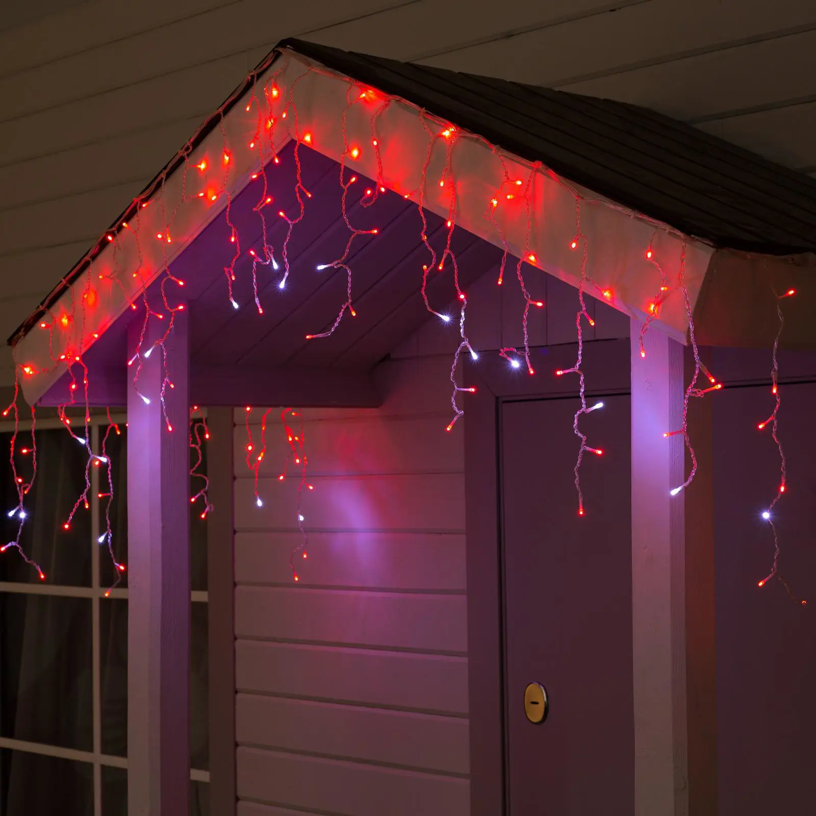 Изображение товара Электрогирлянда универсальная Luazon lighting 4356987 бахрома 3x3 м 160 ламп красный 1 режим работы