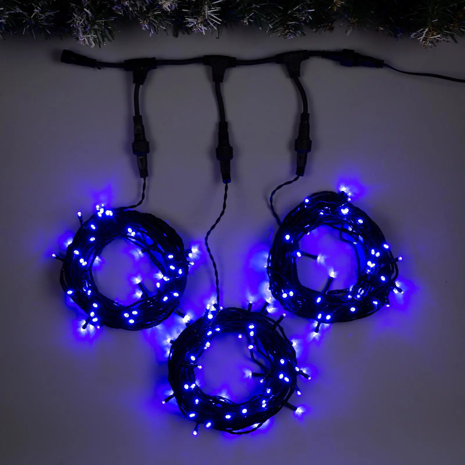 Изображение товара Электрогирлянда универсальная Luazon lighting 5167227 занавес 10x10 м 198 ламп синий 8 режимов работы