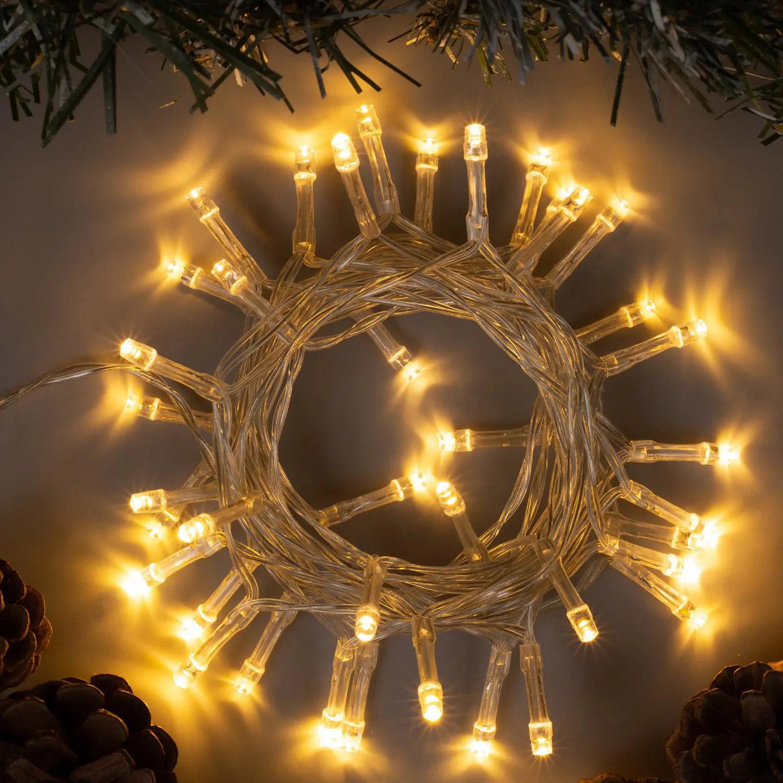 Изображение товара Электрогирлянда комнатная Luazon lighting 3584011 нить 2 м 20 ламп бесцветный 2 режимов работы