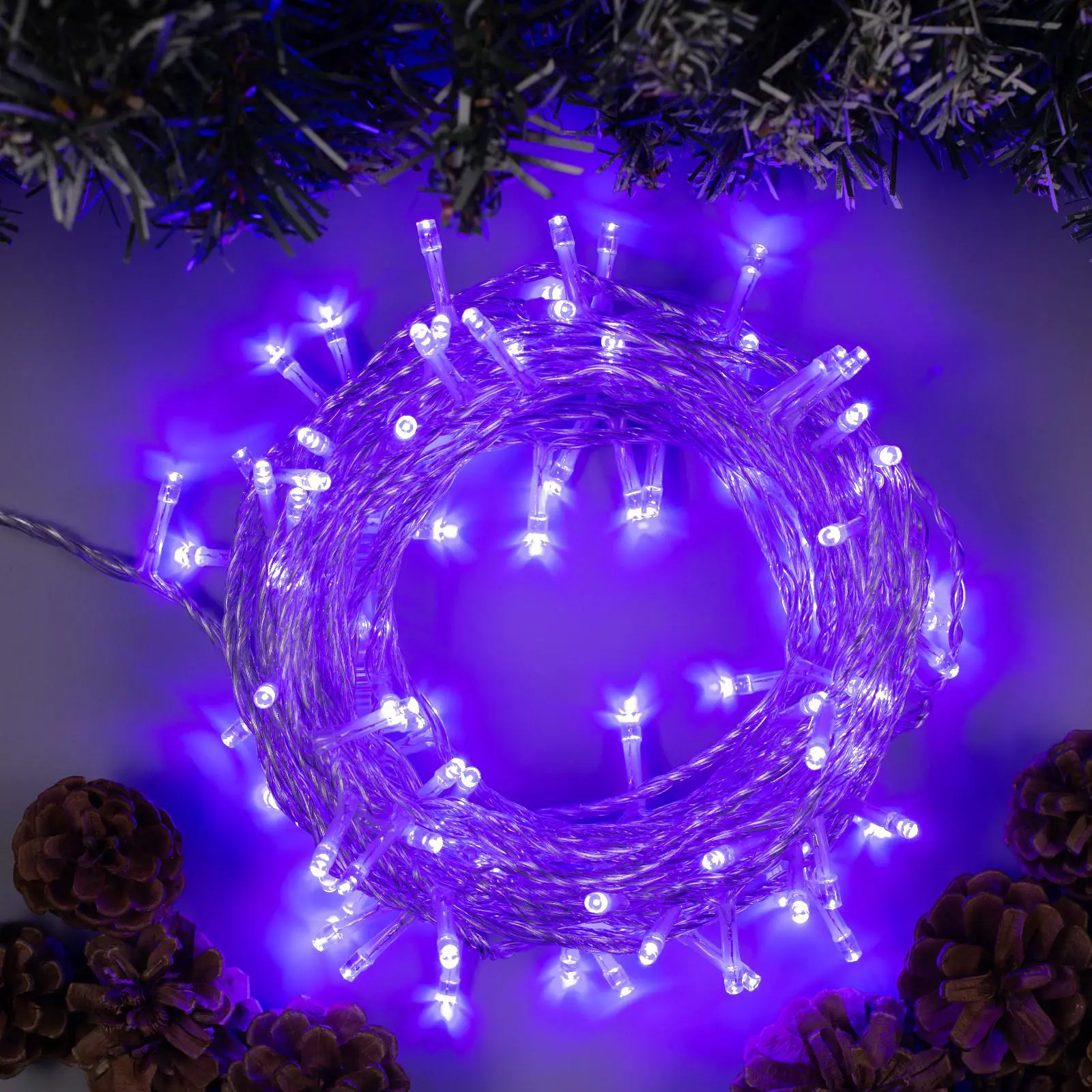 Изображение товара Электрогирлянда универсальная Luazon lighting 5167162 гирлянда 10 м 100 ламп бесцветный 8 режимов работы