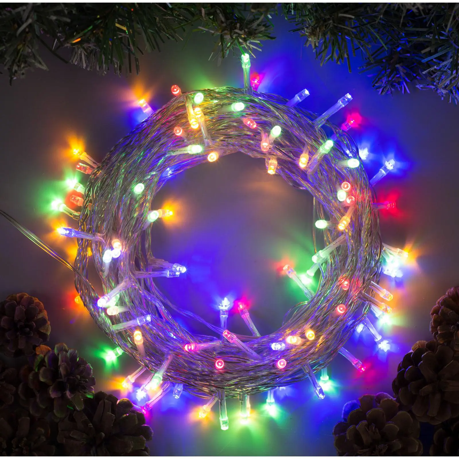 Изображение товара Электрогирлянда универсальная Luazon lighting 5167158 гирлянда 10 м 100 ламп бесцветный 8 режимов работы