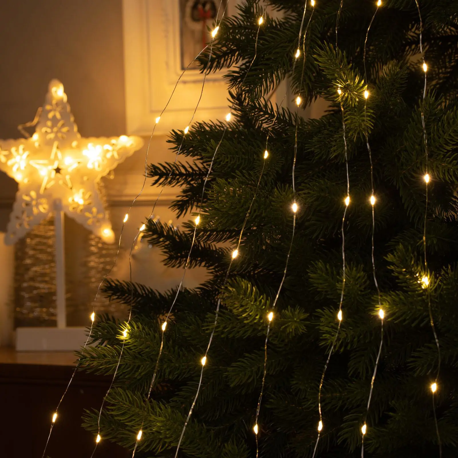 Изображение товара Электрогирлянда комнатная Luazon lighting 5206121 роса 2 м 160 ламп бесцветный 1 режим работы