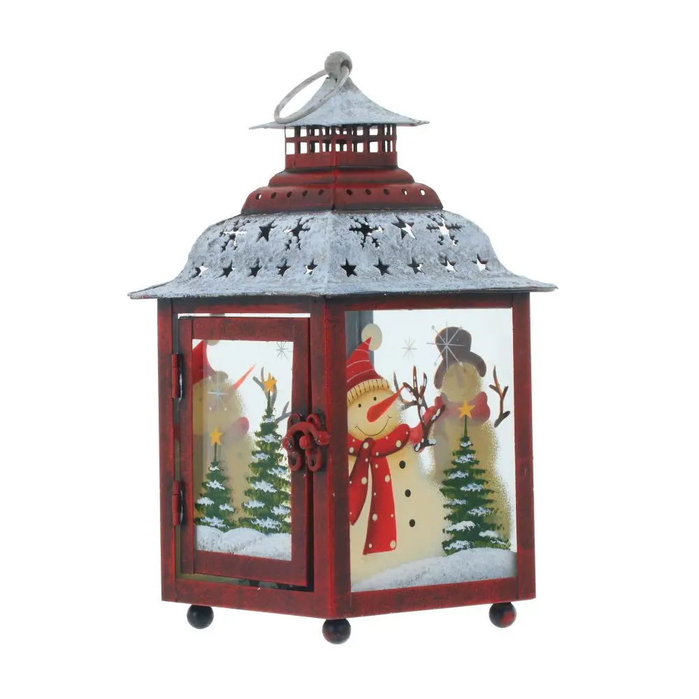Изображение товара Новогоднее украшение Фонарик 13x26x13 см Бордовый