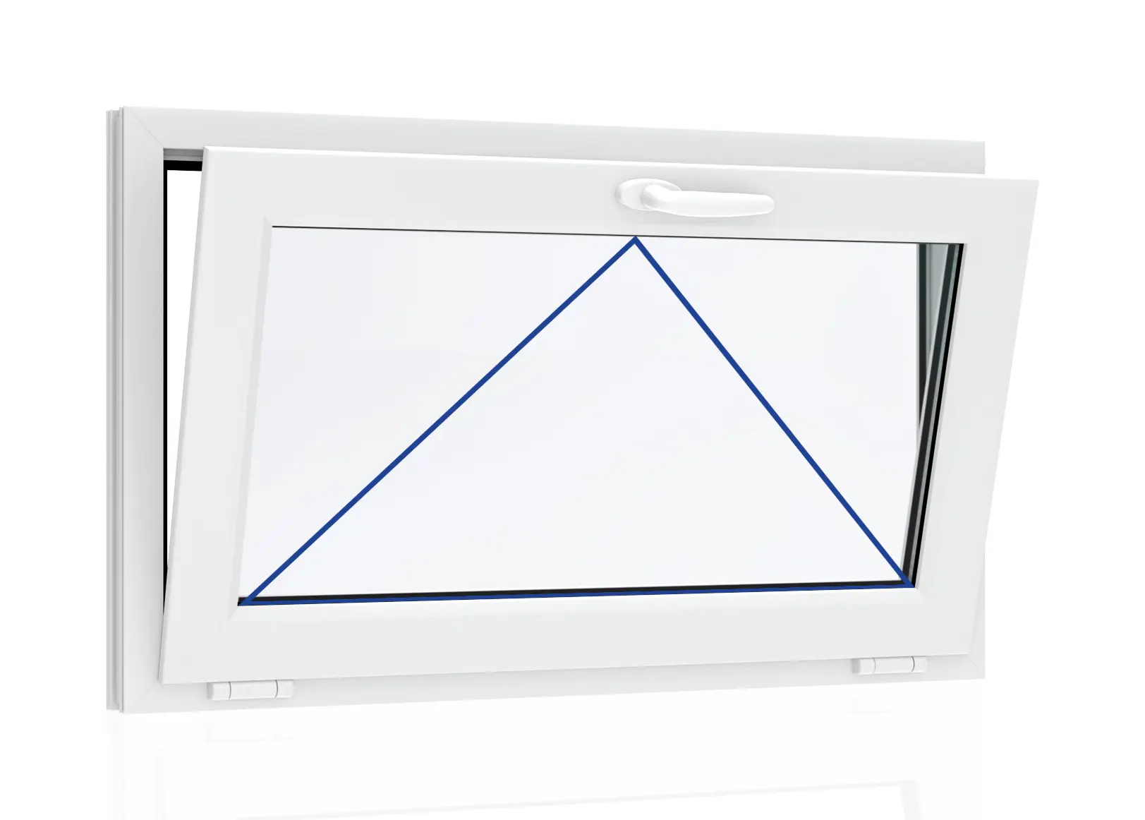 Изображение товара Окно ПВХ VEKA WHS 72 откидное с ручкой Rhapsody ширина 90 х высота 70 см двухкамерный стеклопакет энергосберегающий