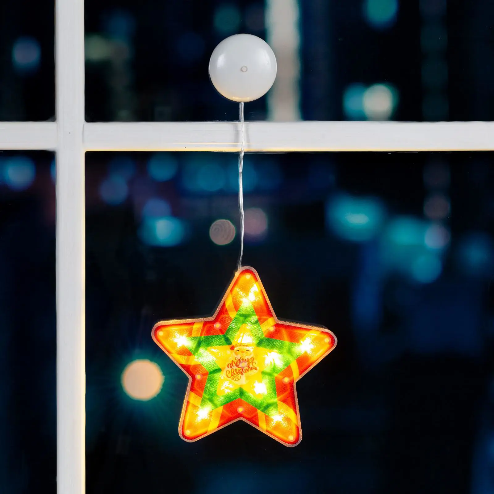 Изображение товара Светящаяся электрическая фигура Звезда для дома Luazon lighting 10 ламп h 19 см разноцветный