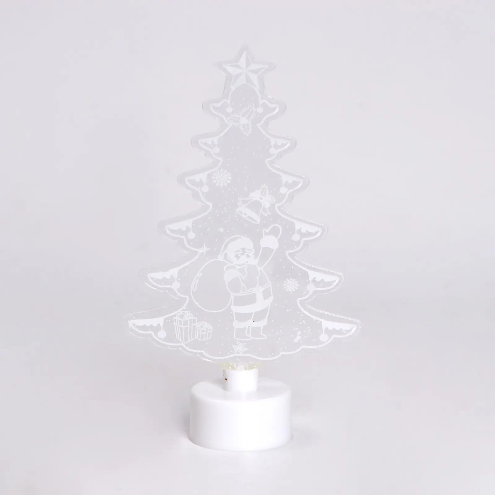 Изображение товара Светящаяся электрическая фигура Ёлочка для дома Simaland 1 ламп h 4 см бесцветный/прозрачный
