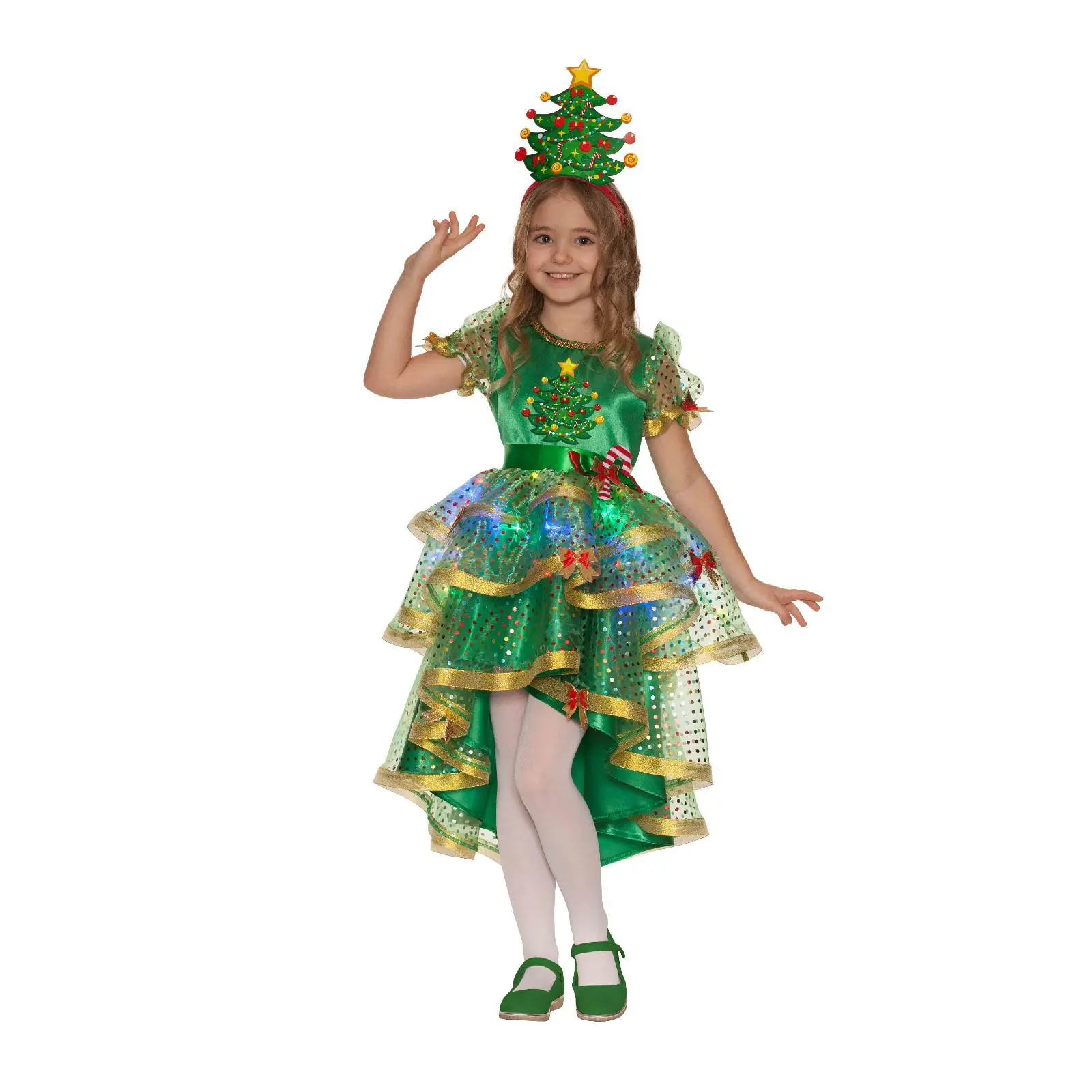 Изображение товара Детский костюм Батик 5426682 Ёлочка лучистая зеленый рост 122 см