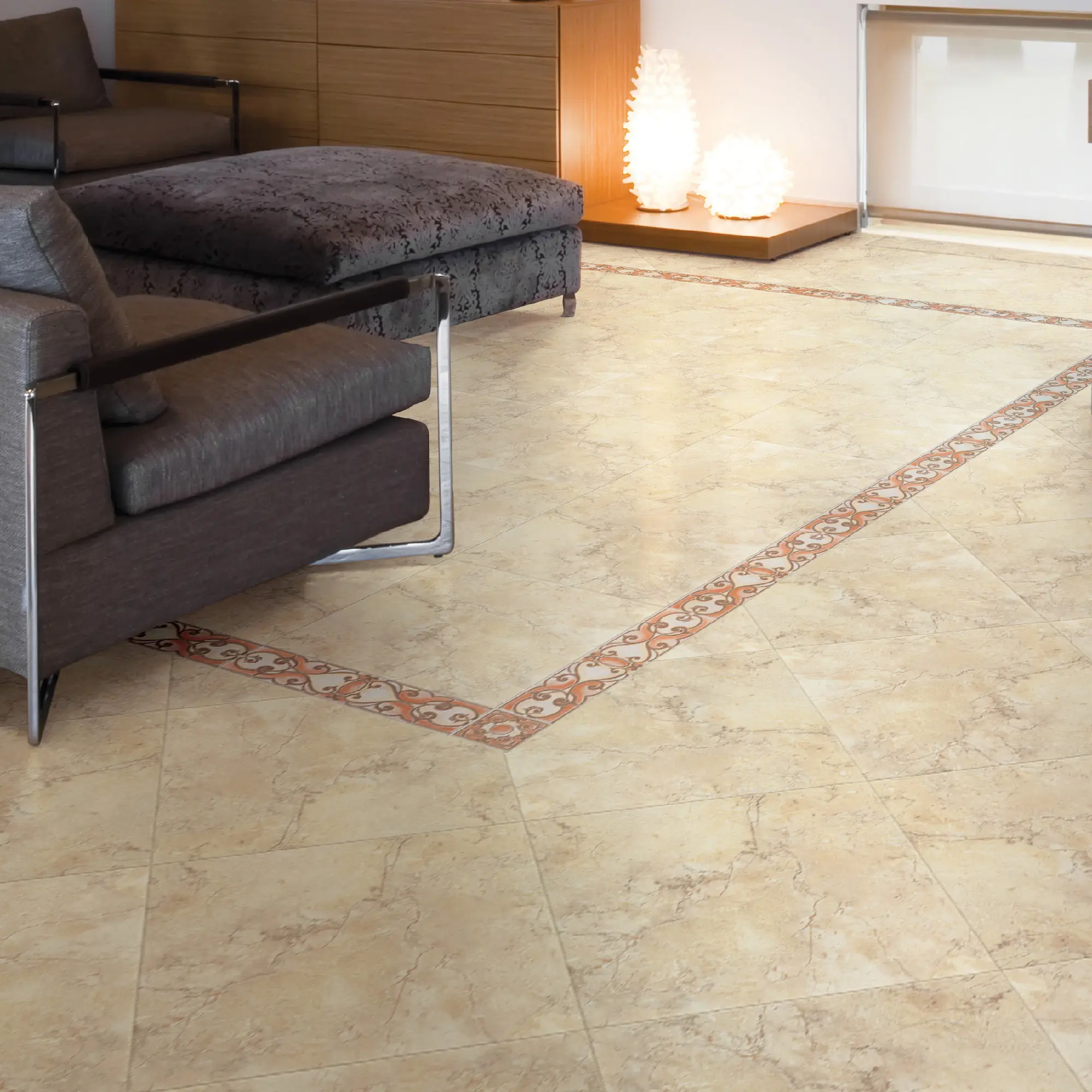 Изображение товара Керамогранит Санторини 45x45 см бежевый для внутренней и наружной облицовки