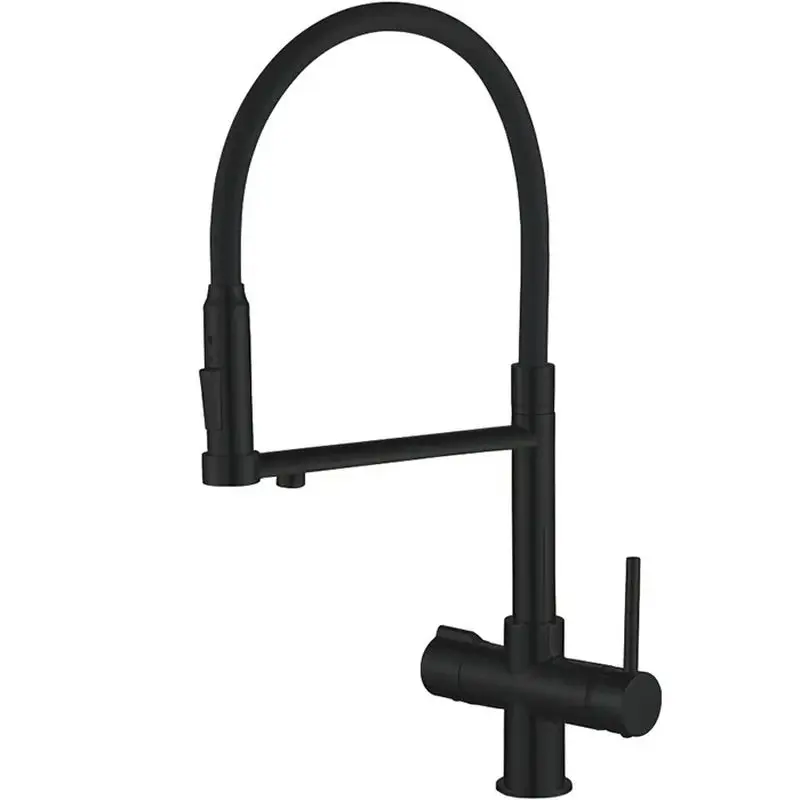 Изображение товара Однорычажный смеситель Rose 50.8 см цвет черный